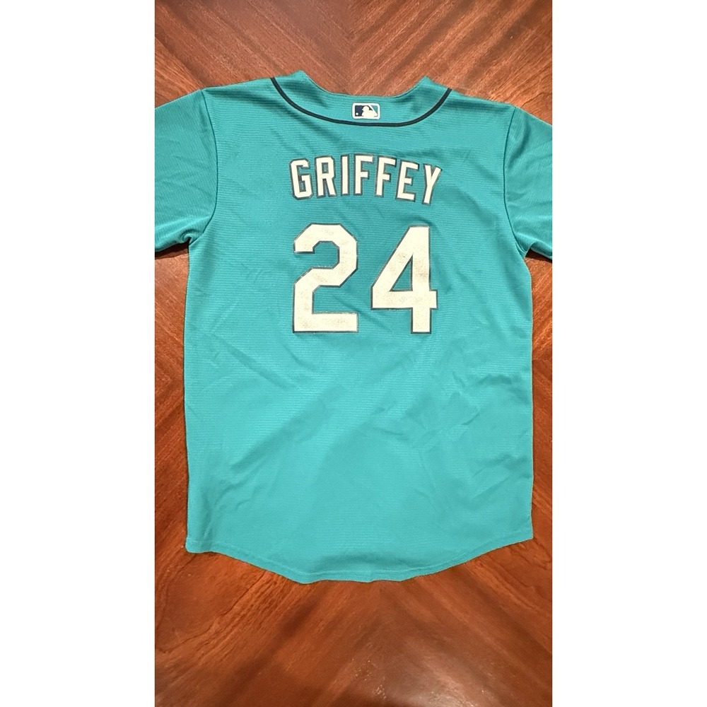 Nike Seattle Mariners Ken Griffey Jr 24 Teal Alternate Jersey Youth L 14/16 MLB